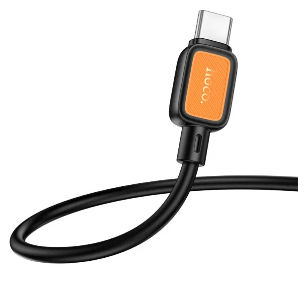 Cablu Hoco X108 Benefit 60W silicone charging data Type-C to Type-C (1m) [Black]